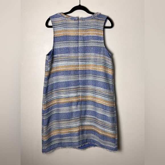 Anthro Akemi + Kin Woven Tweed Shift Dress Size 14 Blue - Picture 9 of 9